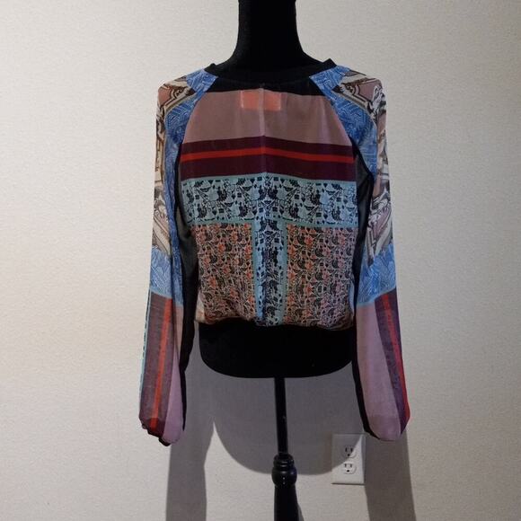 CLOVER CANYON medium sheer abstract top, $178.00 - Picture 3 of 6